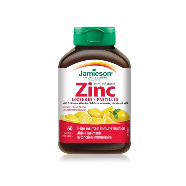 قرص زینک جمیسون 60 عدد Jamieson Zinc Lozenges